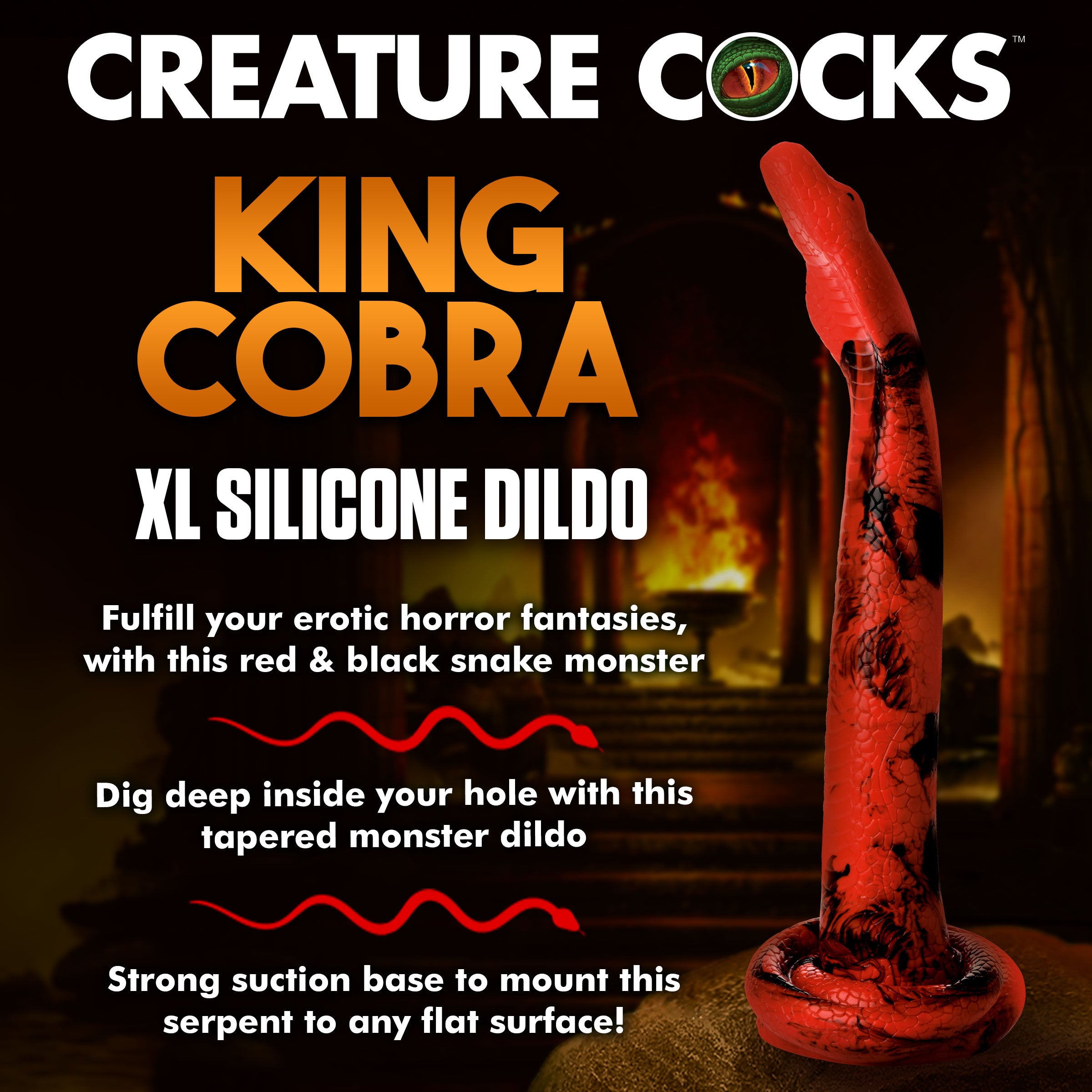 Giant King Cobra Silicone Dildo