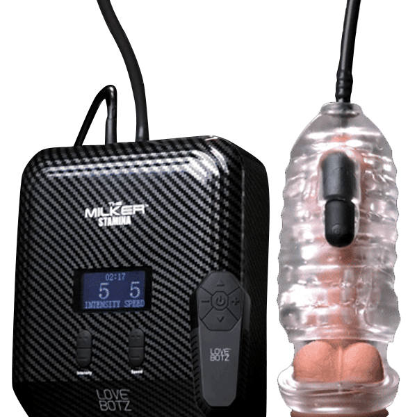 The Milker Stamina with Automatic Stroking, Suction and Vibration The Milker Stamina with Automatic Stroking, Suction and Vibration