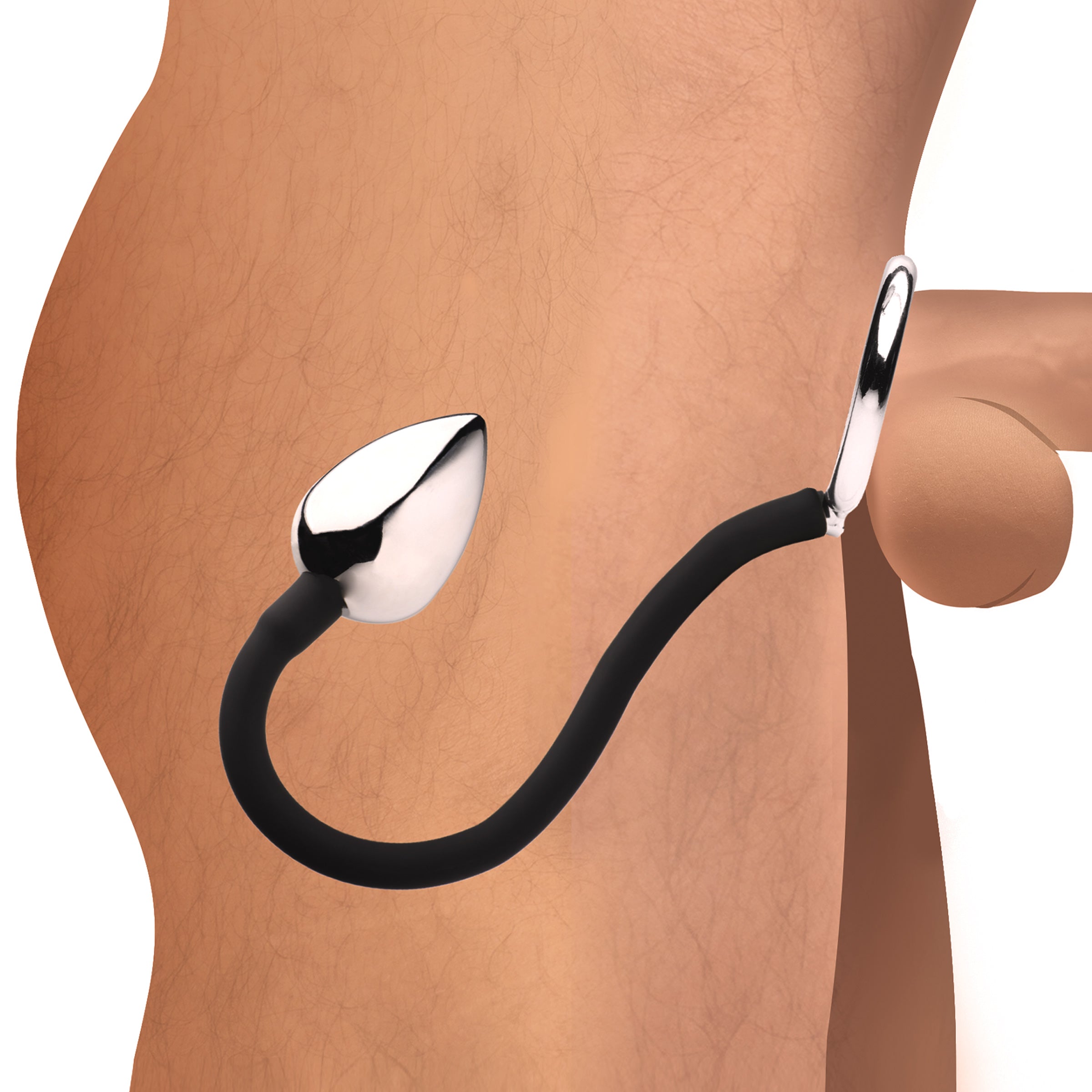 Tug and Plug Cock and Ball Ring with Anal Plug Tug and Plug Cock and Ball Ring with Anal Plug