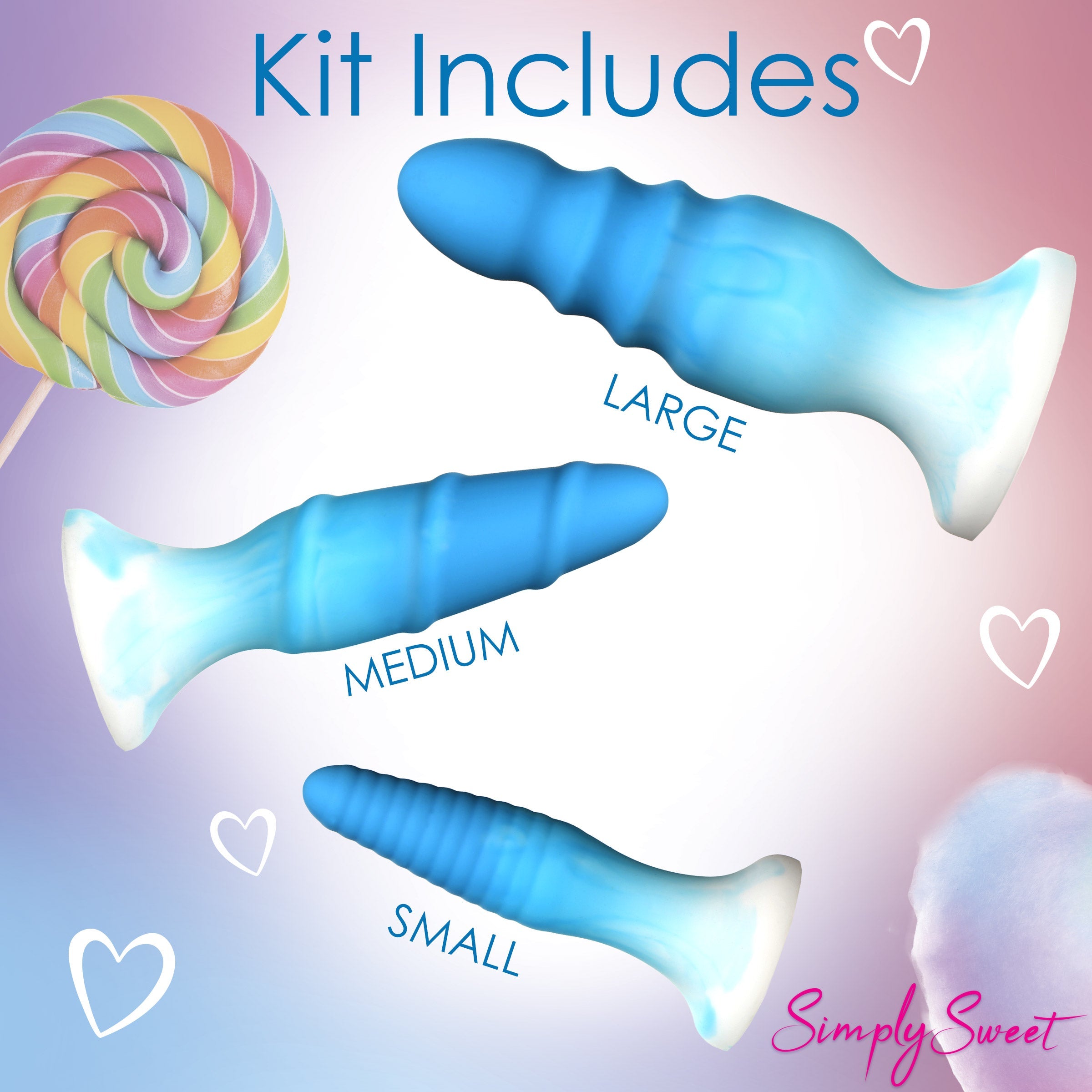 3 Piece Silicone Butt Plug Set