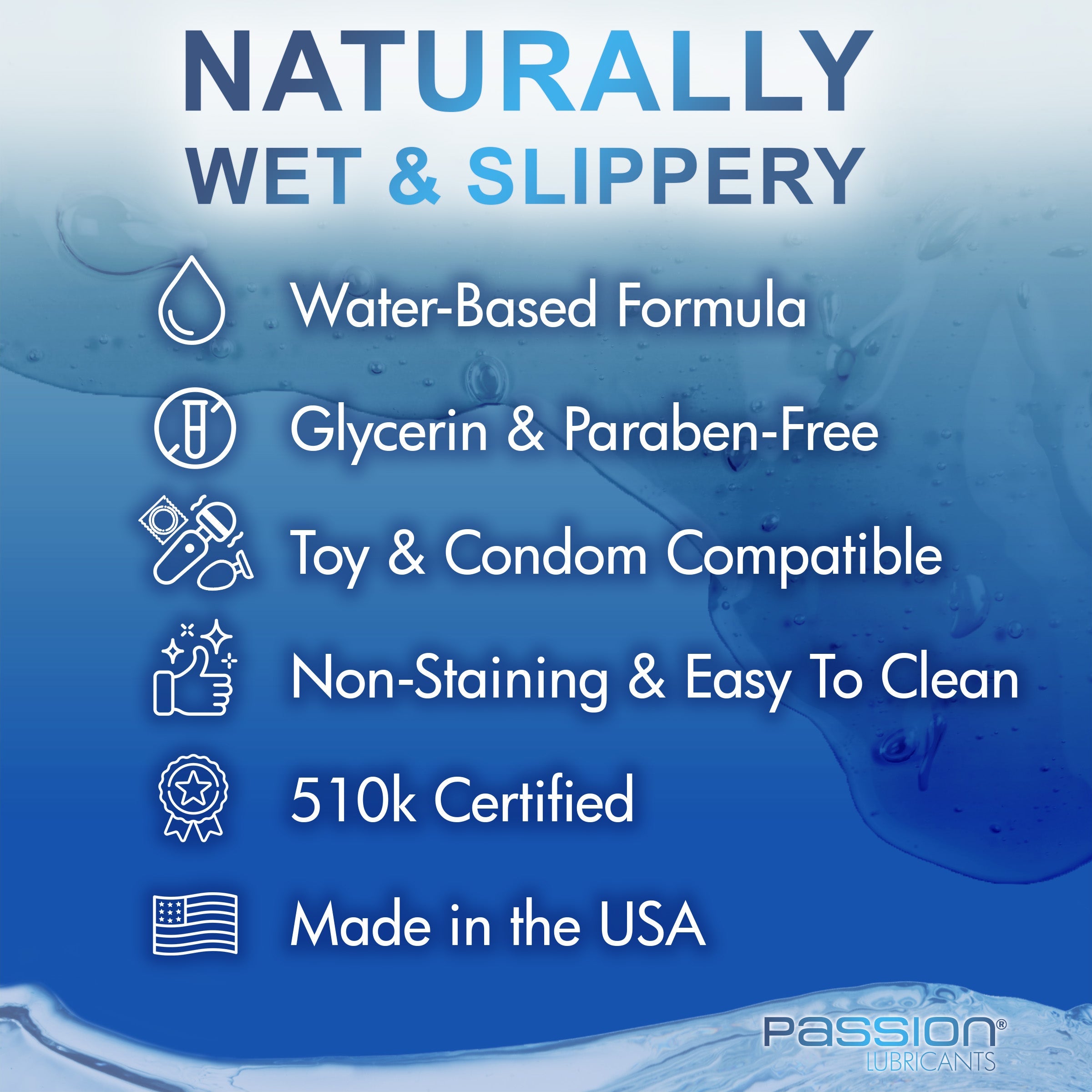 34oz Passion Natural Water-Based Lube Pump