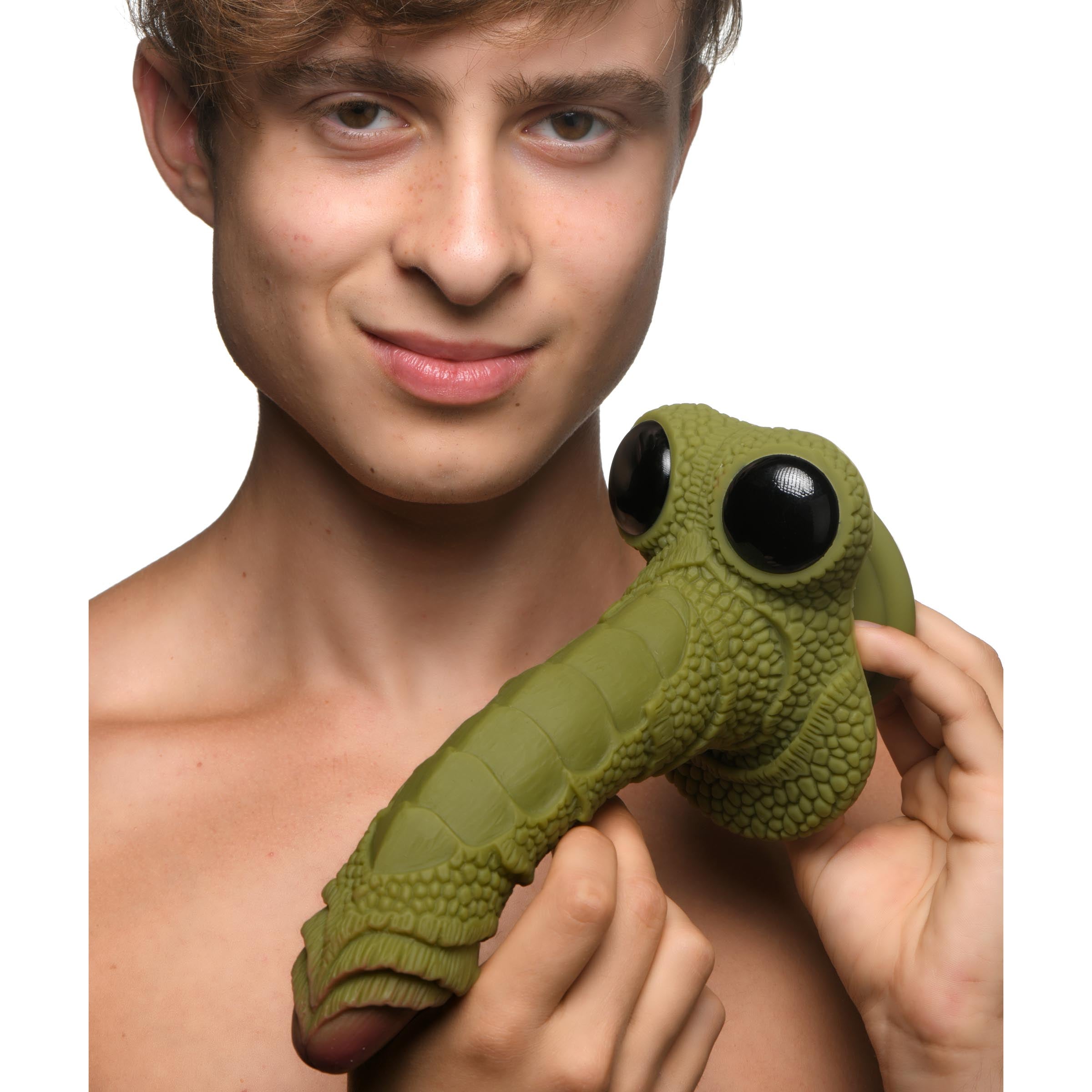 Swamp Monster Green Scaly Silicone Dildo