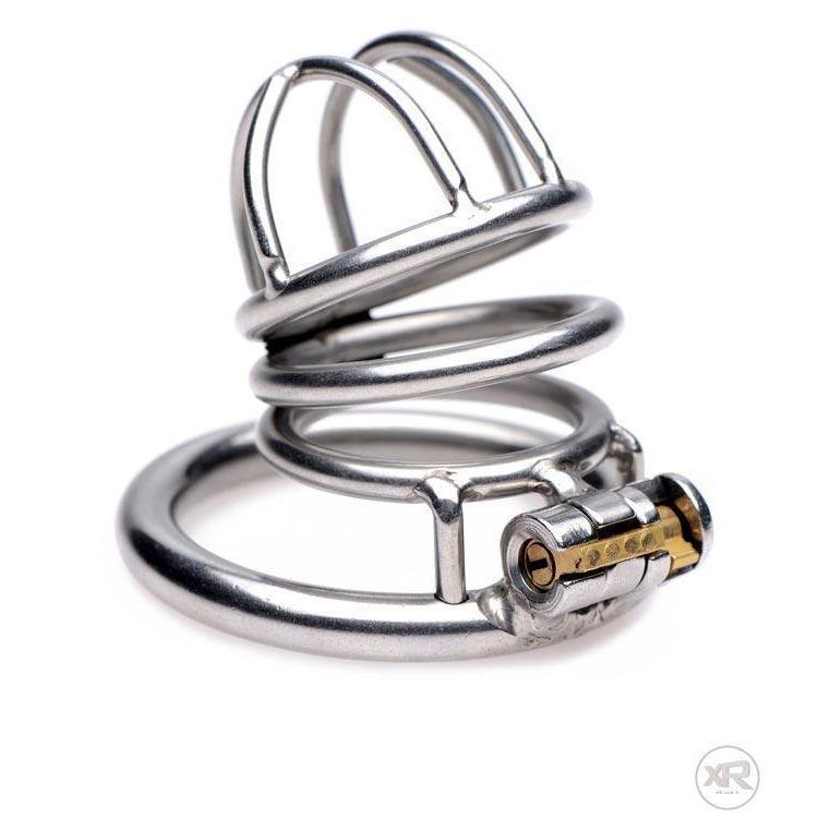 The Pen Deluxe Stainless Steel Locking Chastity Cage