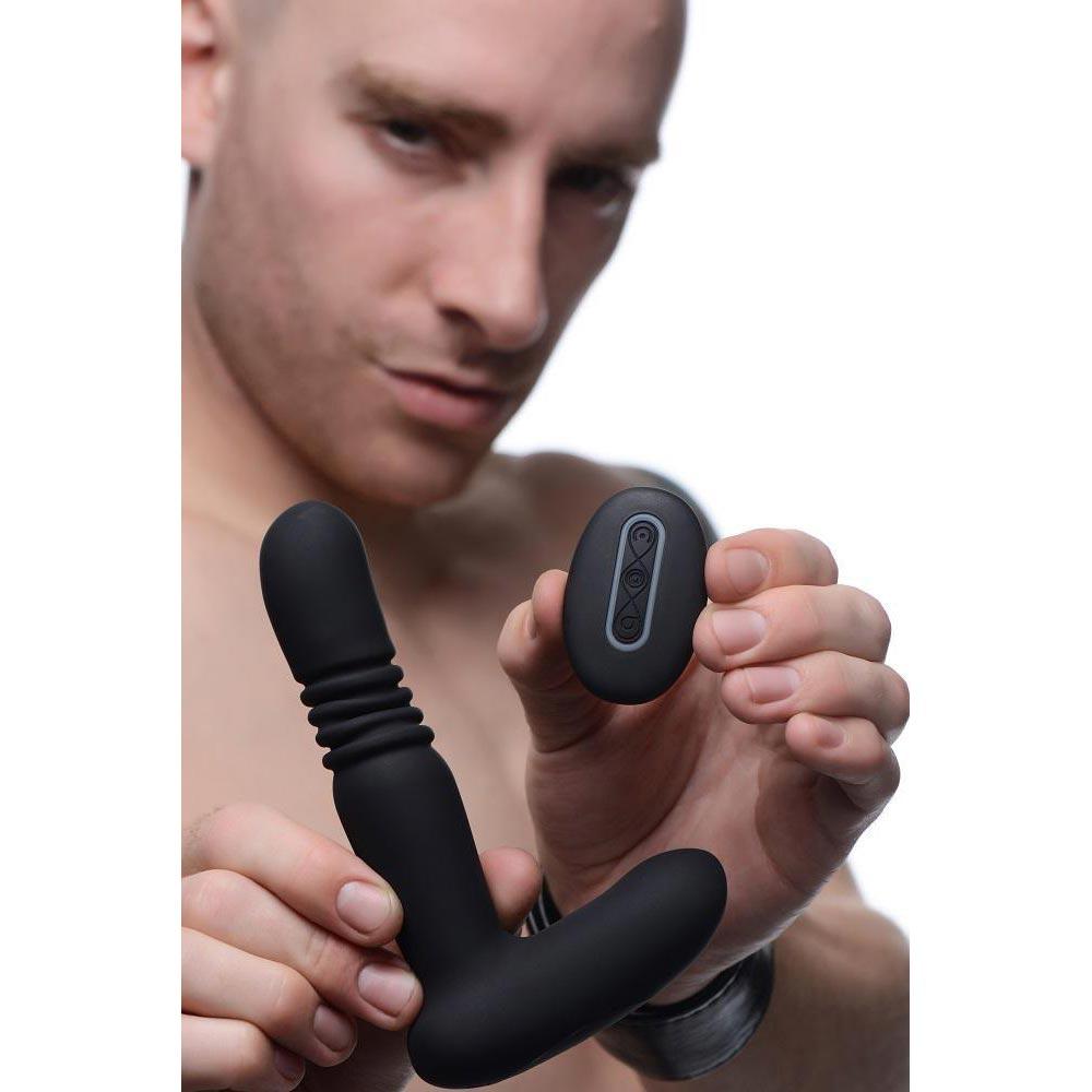 Silicone Thrusting Anal Plug With Remote Control