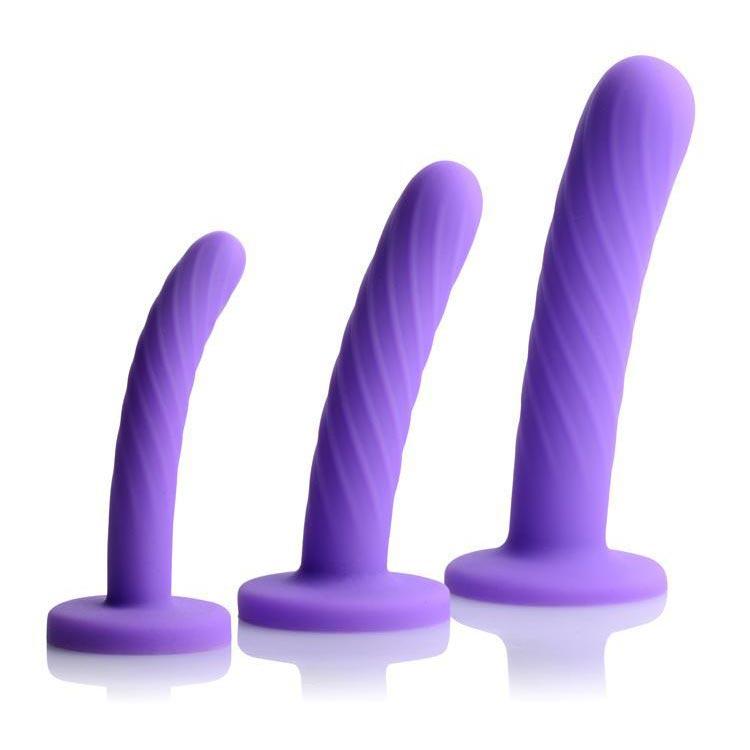 Tri-Play 3 Piece Silicone Dildo Set