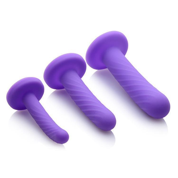 Tri-Play 3 Piece Silicone Dildo Set