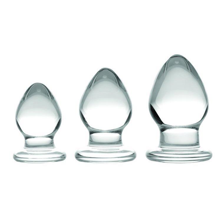 anal plugs. Crystal Delights Small Glass Anal Plug main image 1