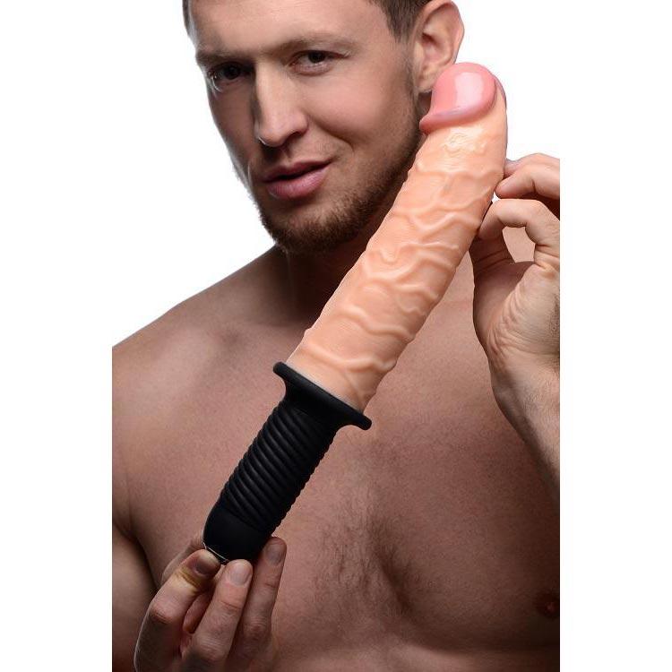 The Curved Dicktator 13 Mode Vibrating Giant Dildo Thruster