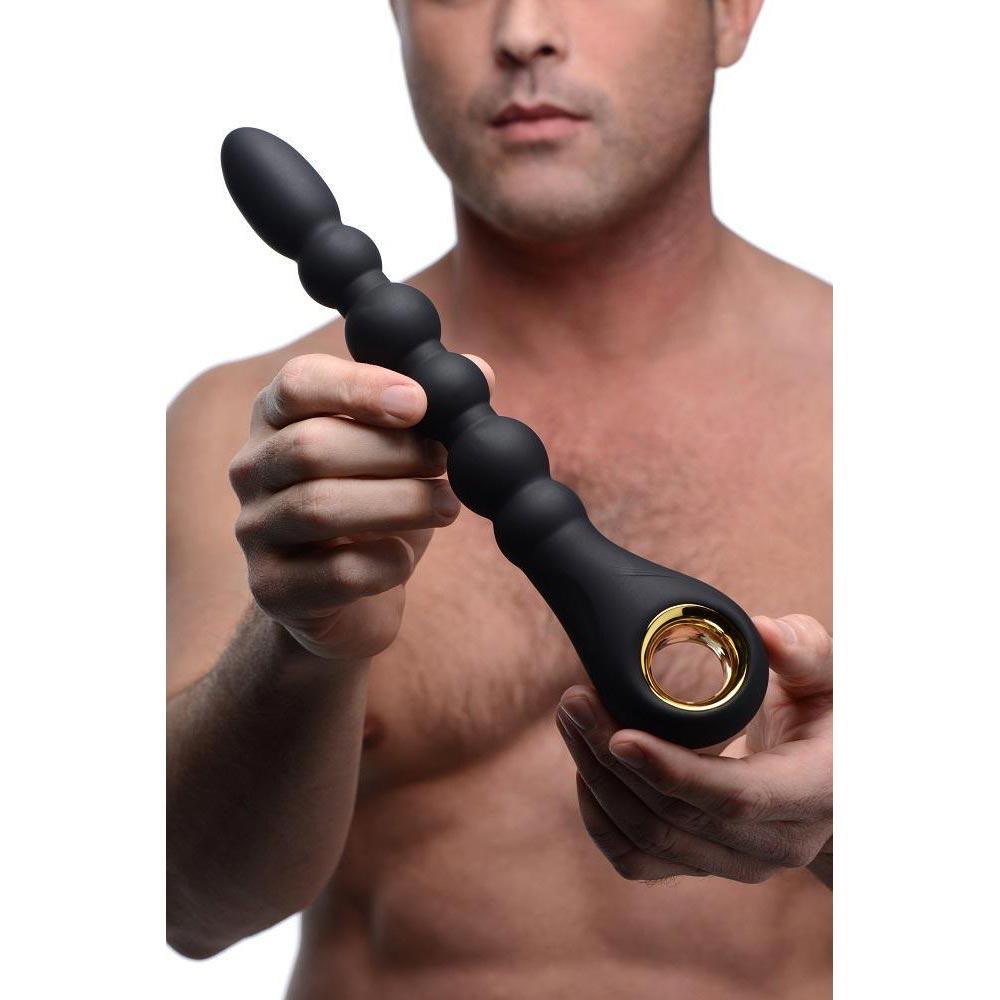 Dark Scepter 10X Vibrating Silicone Anal Beads