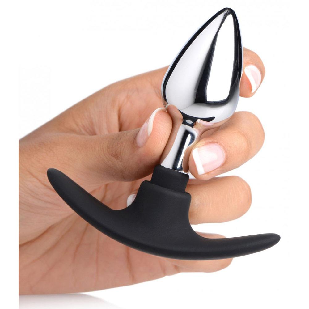 Dark Invader Metal and Silicone Anal Plug-Large