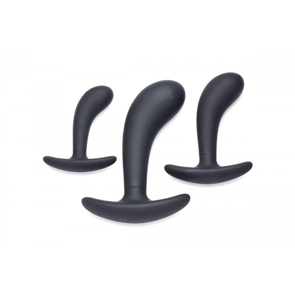 Dark Delights 3 Piece Curved Silicone Anal Trainer Set