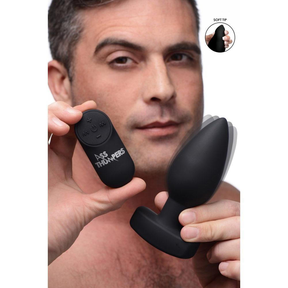 The Taper 10X Smooth Silicone Remote Control Vibrating Butt Plug