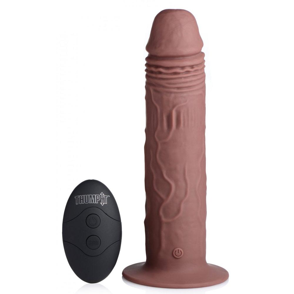 7X Remote Control Vibrating and Thumping Dildo