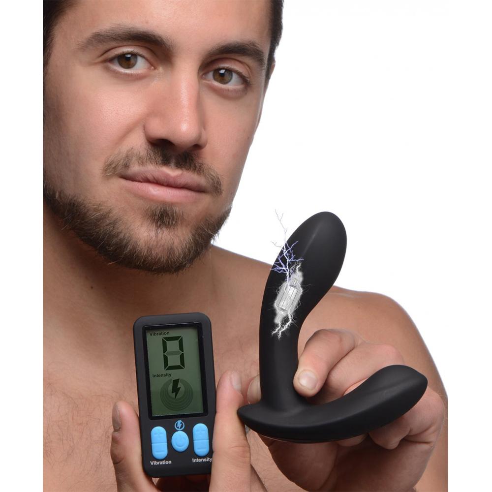 E-Stim Pro Silicone Vibrating Prostate Massager with Remote Control E-Stim Pro Silicone Vibrating Prostate Massager with Remote Control