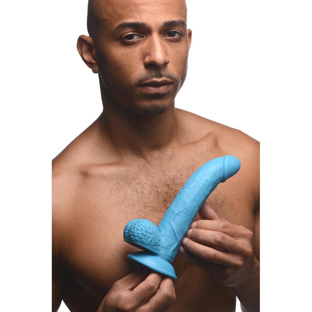7.5 Inch Curved Dildo with Balls