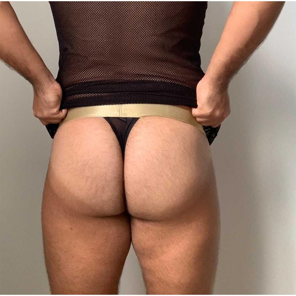 Black Sheer Adam4Adam Thong