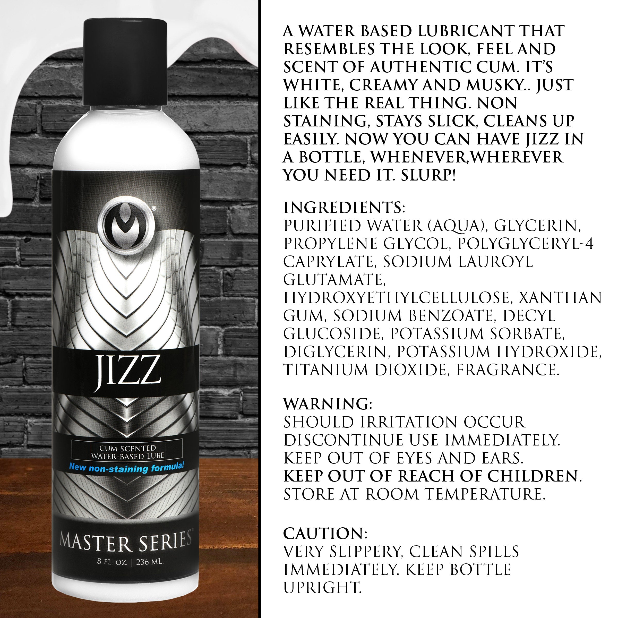 8oz Jizz Cum-Scented Lube