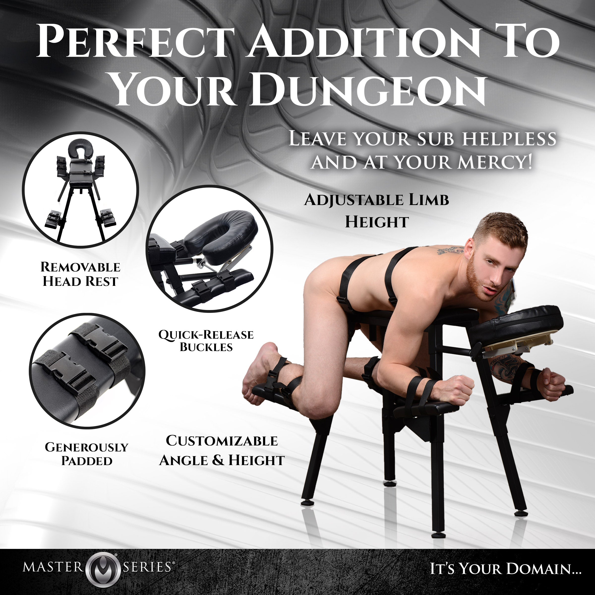 Obedience Extreme Sex Bench with Restraint Straps Obedience Extreme Sex Bench with Restraint Straps