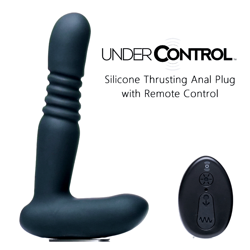Silicone Thrusting Anal Plug With Remote Control Silicone Thrusting Anal Plug With Remote Control