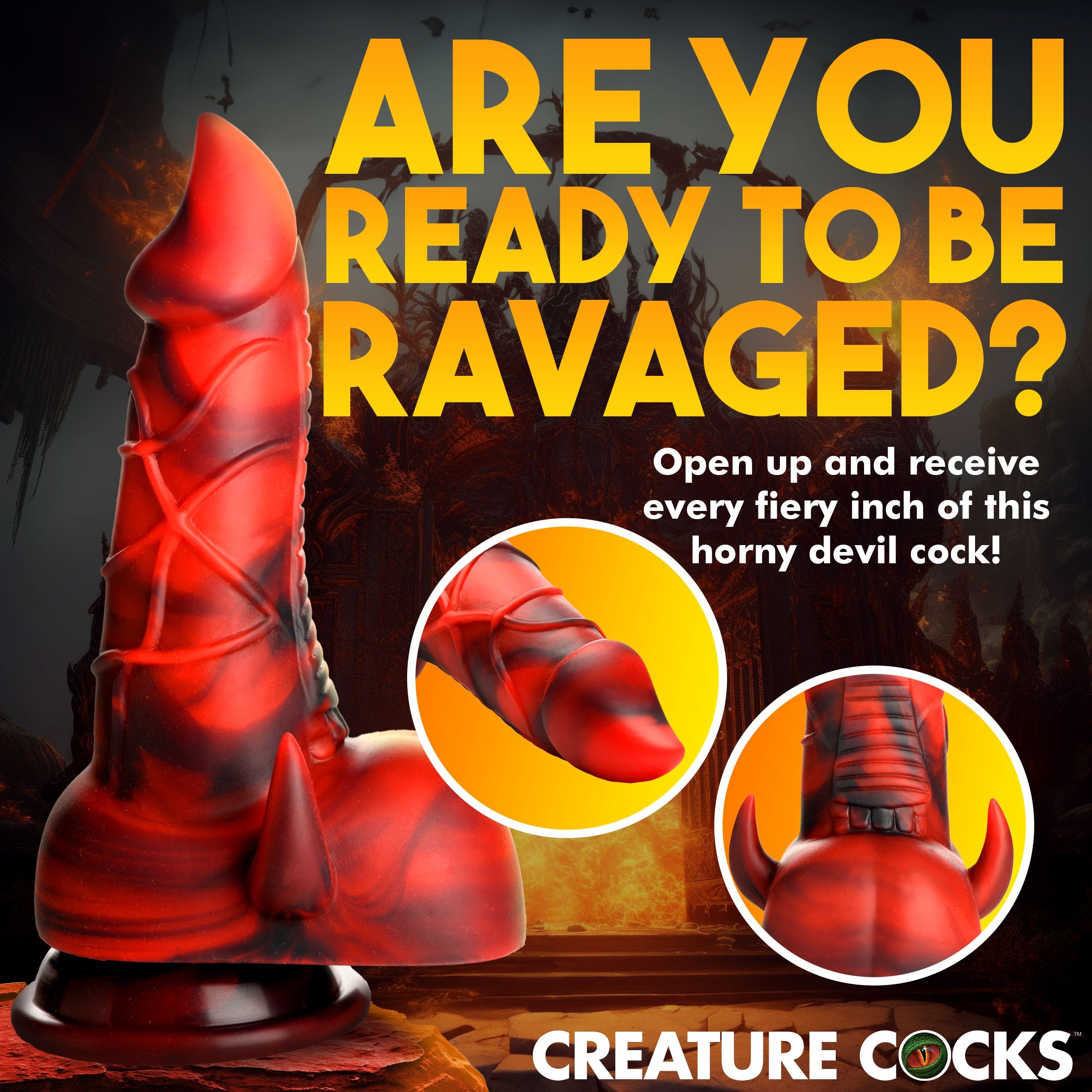 ***Only $29*** Horny Devil Demon Silicone Dildo