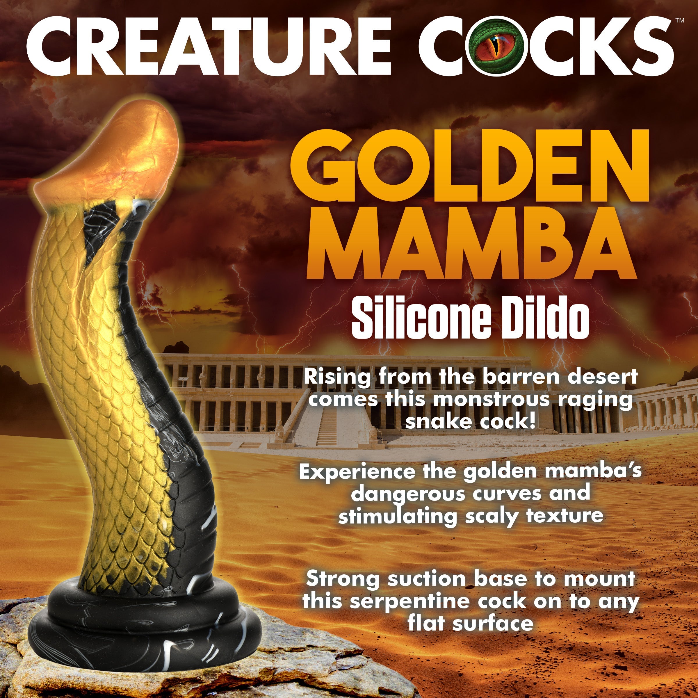 Golden Mamba Silicone Dildo