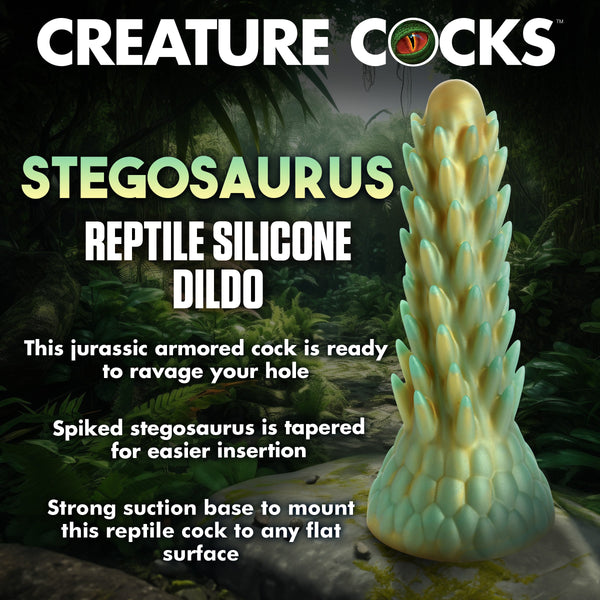 Stegosaurus Spiky Reptile Silicone Dildo