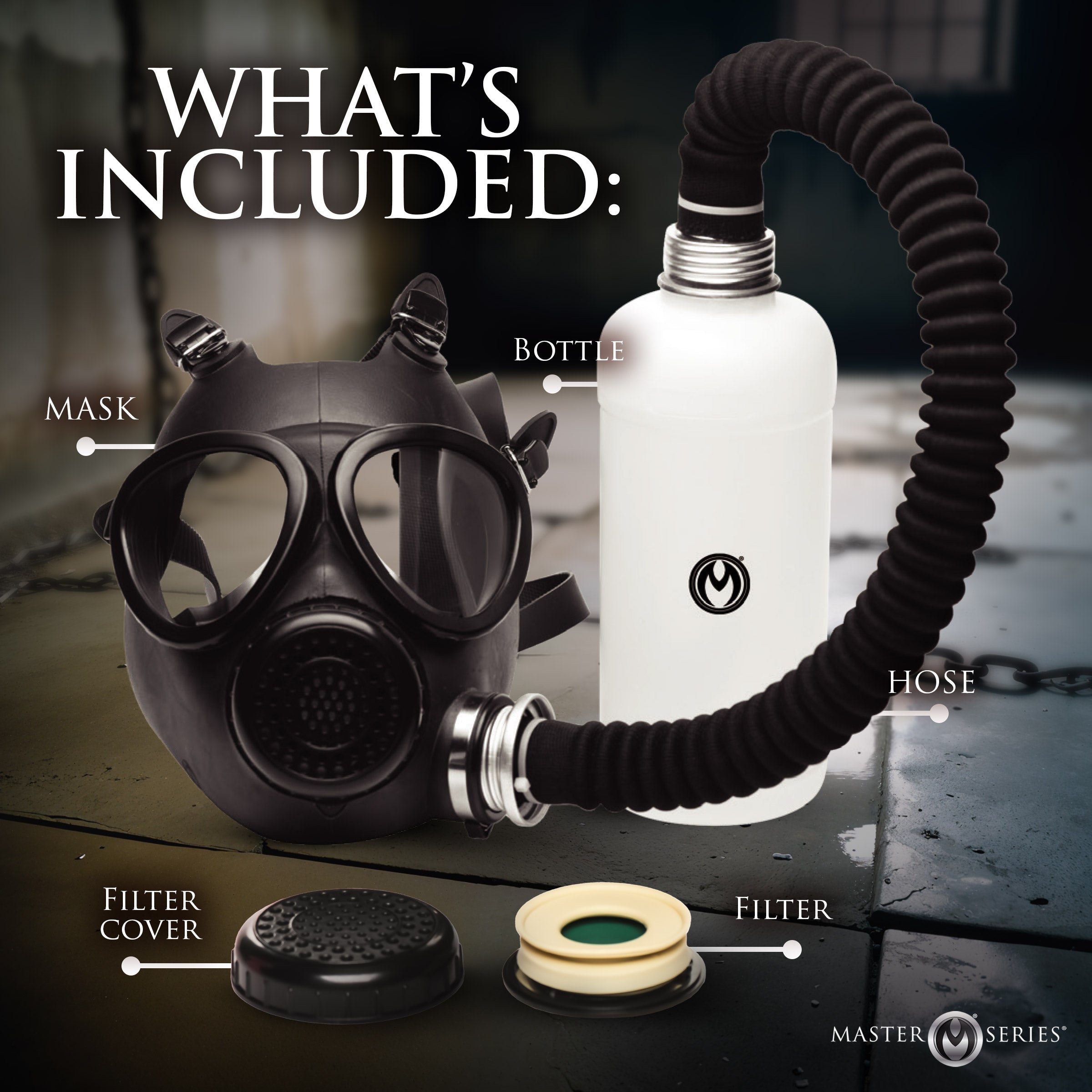 Inhaler Gas Mask with Bottle