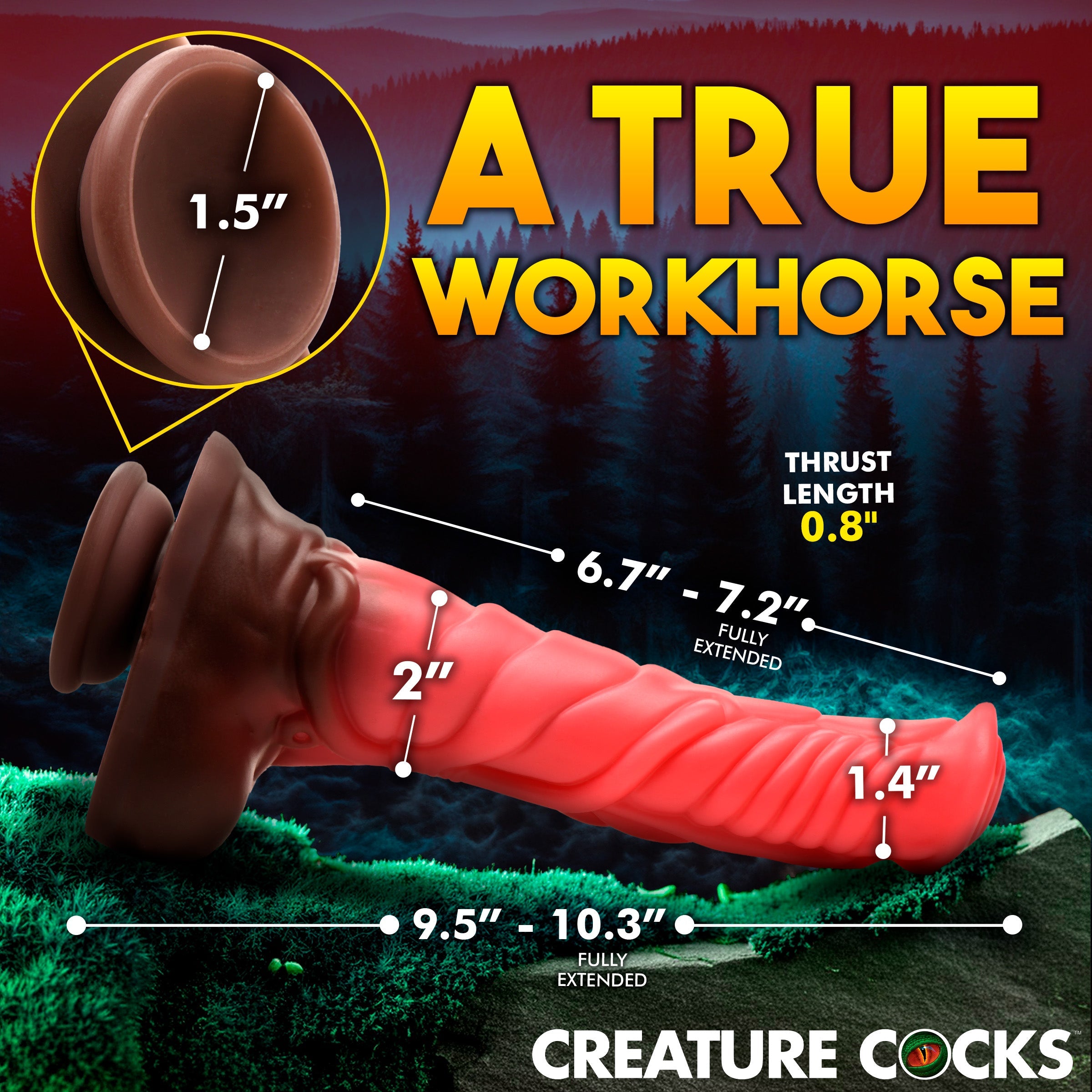 Deluxe Centaur Thrusting & Vibrating Silicone Dildo Deluxe Centaur Thrusting & Vibrating Silicone Dildo