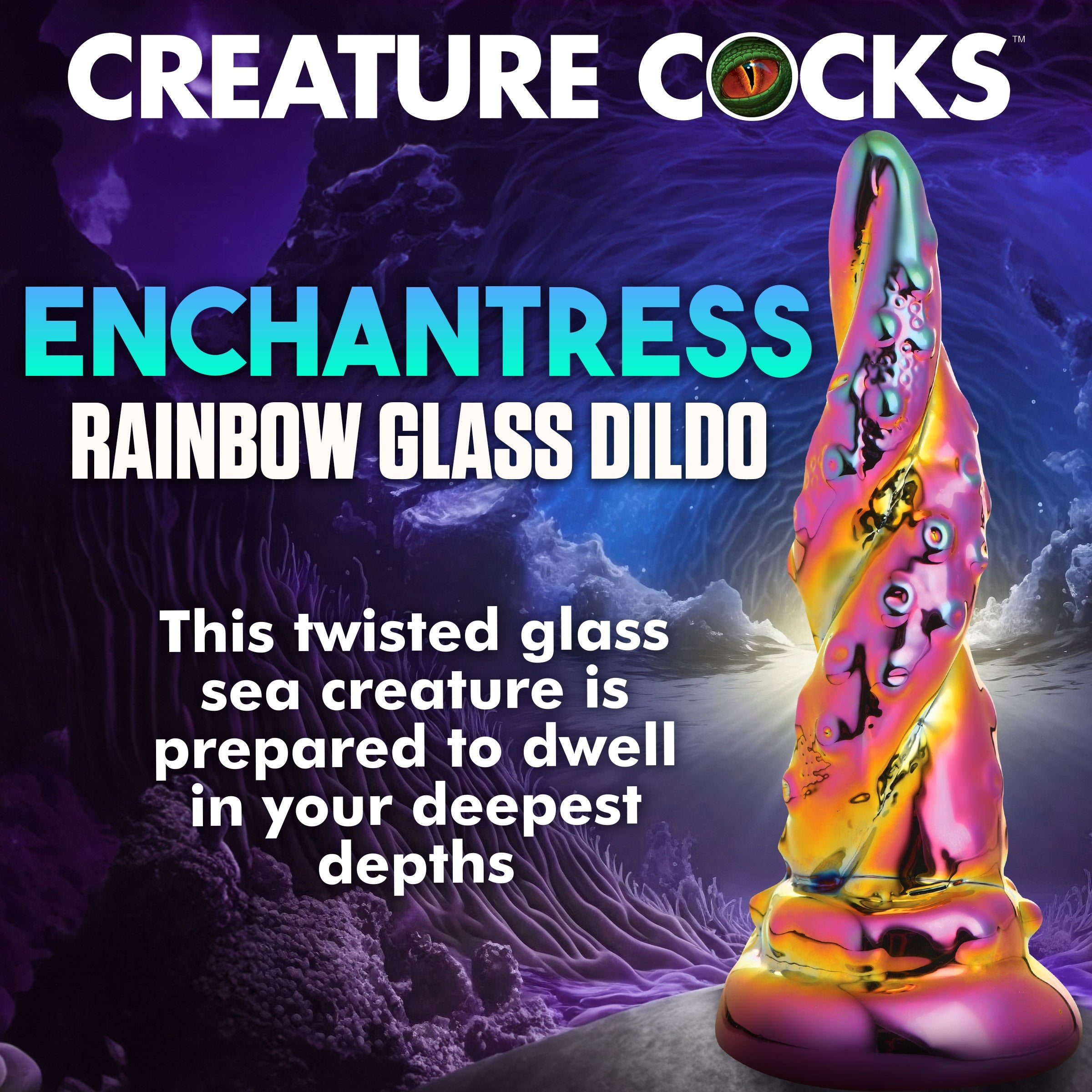 Enchantress Rainbow Glass Dildo