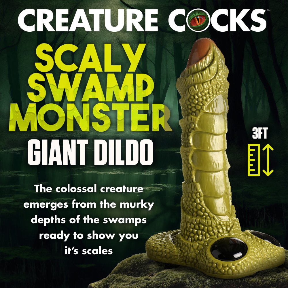 Scaly Swamp Monster 3 Foot Giant Dildo