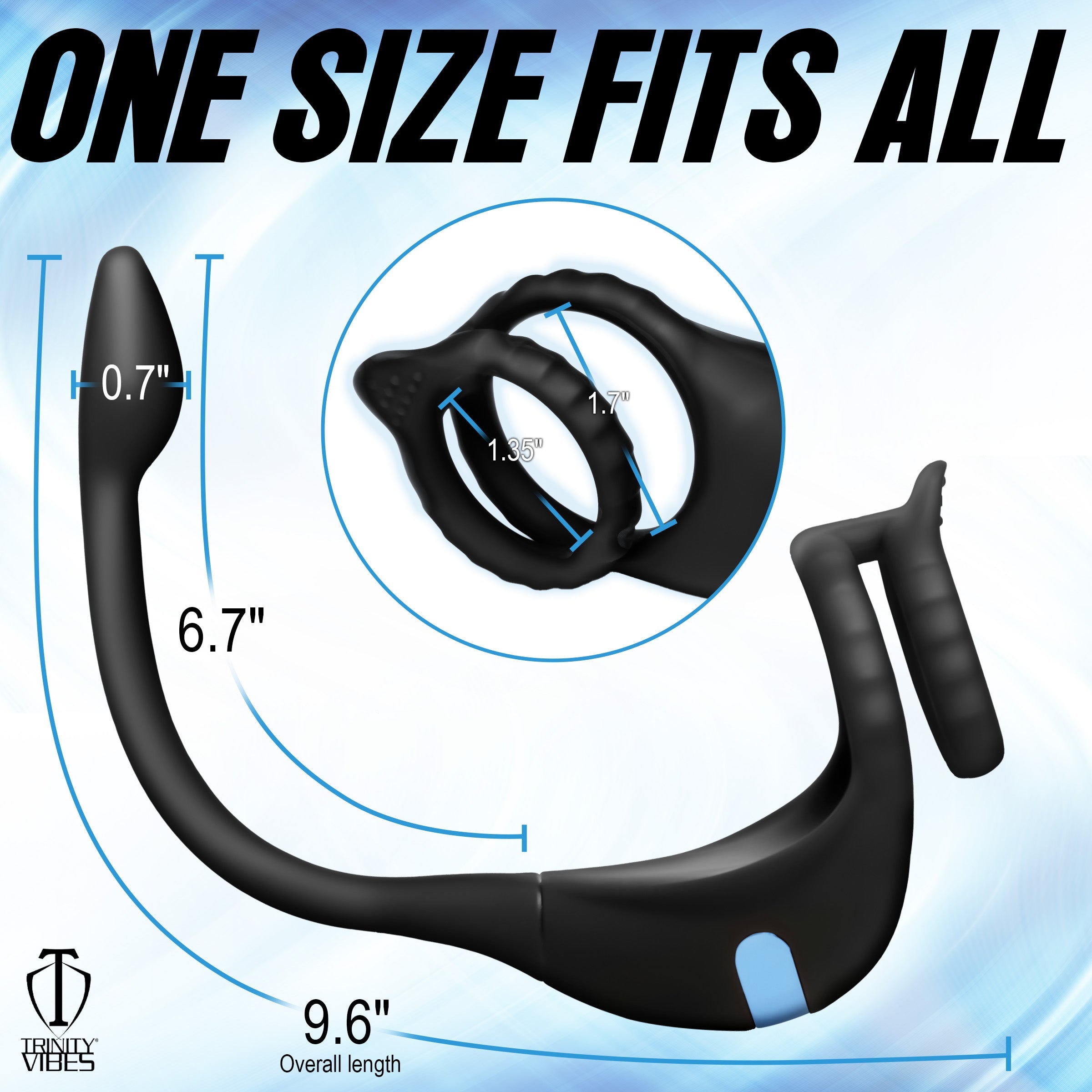 Vibrating Silicone Cock Ring and Anal Stimulator Vibrating Silicone Cock Ring and Anal Stimulator