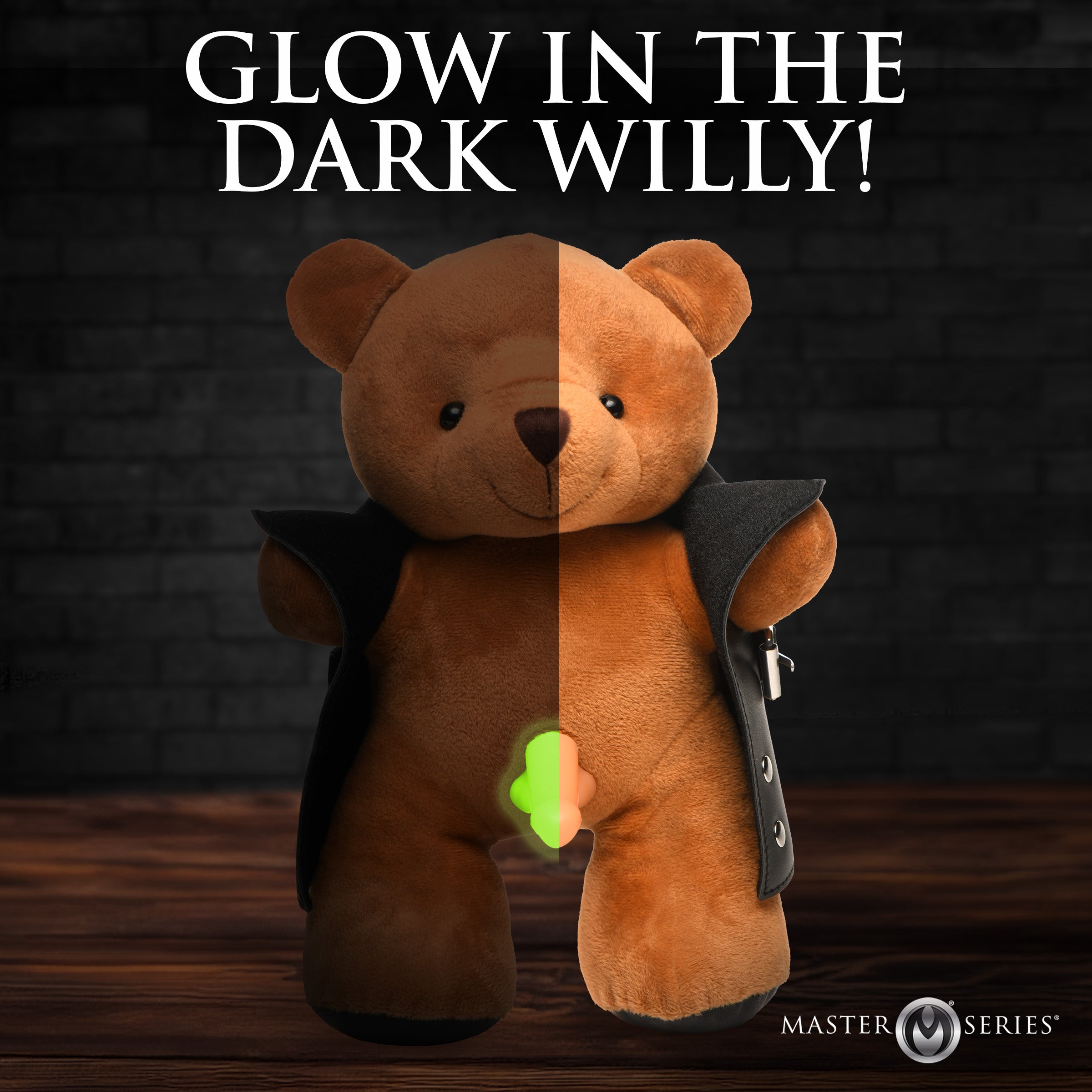 The Flasher Glow-in-the-Darl Exhibitionist Teddy Bear