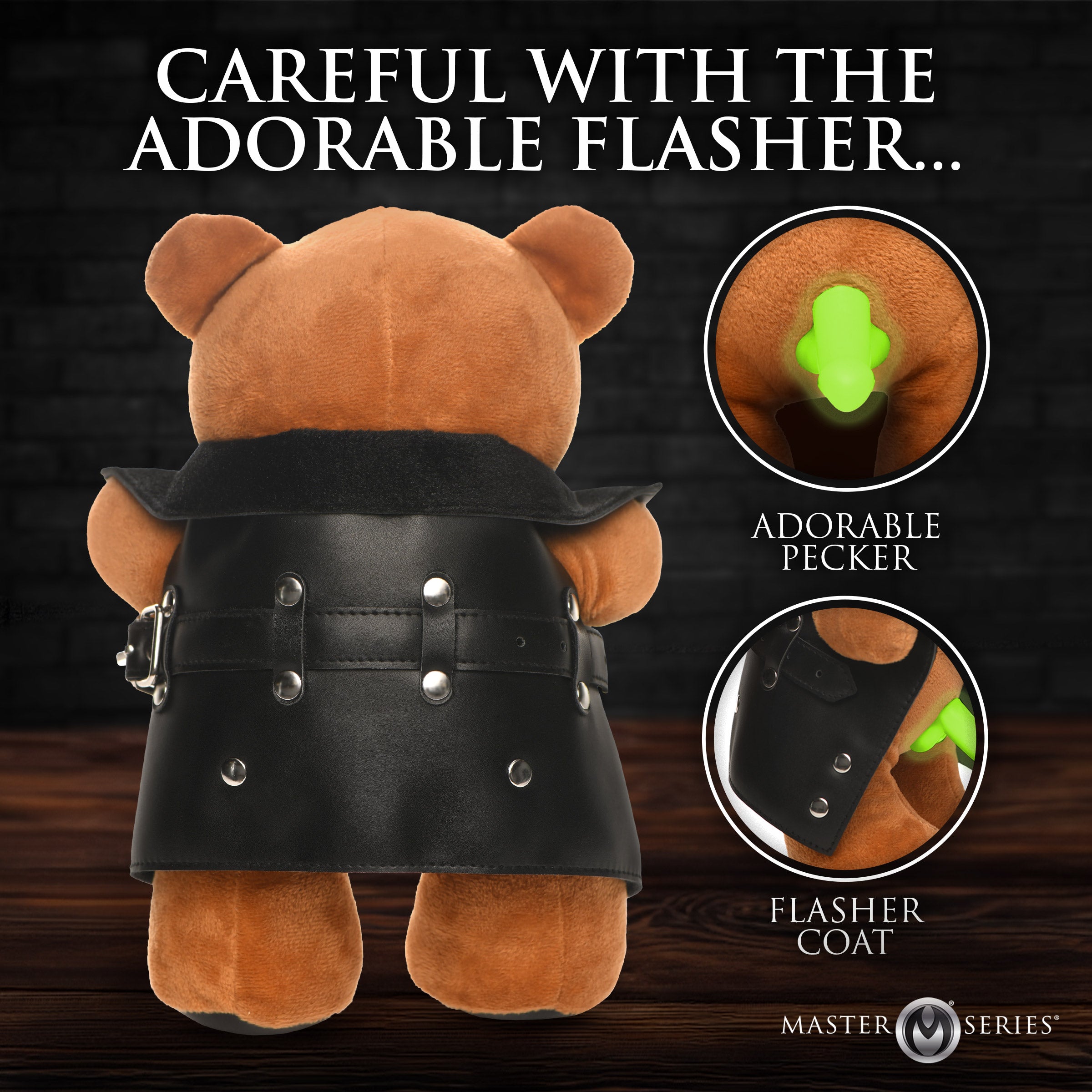 The Flasher Glow-in-the-Darl Exhibitionist Teddy Bear