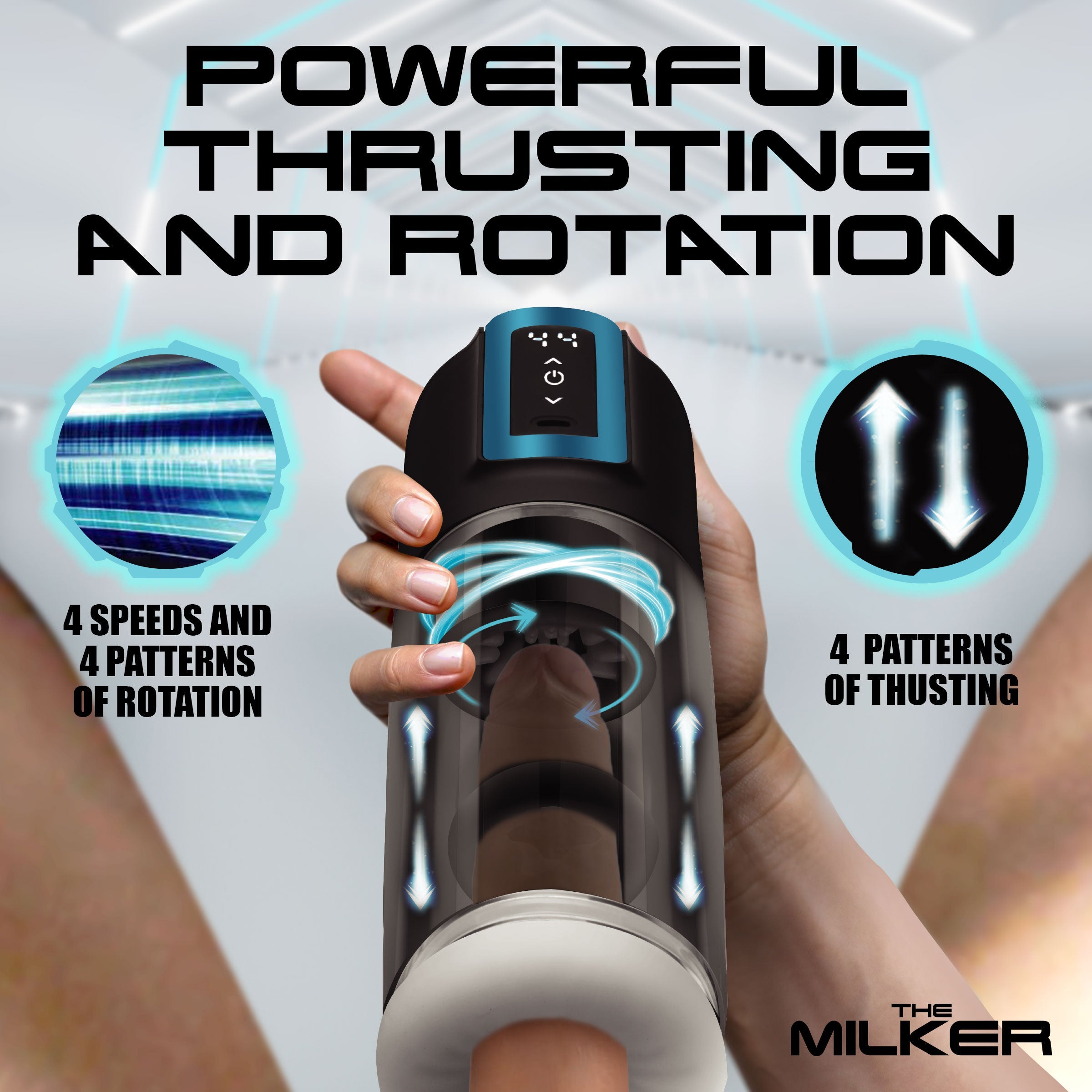 The Milker Roto-Stroke Thrusting and Rotating Masturbator