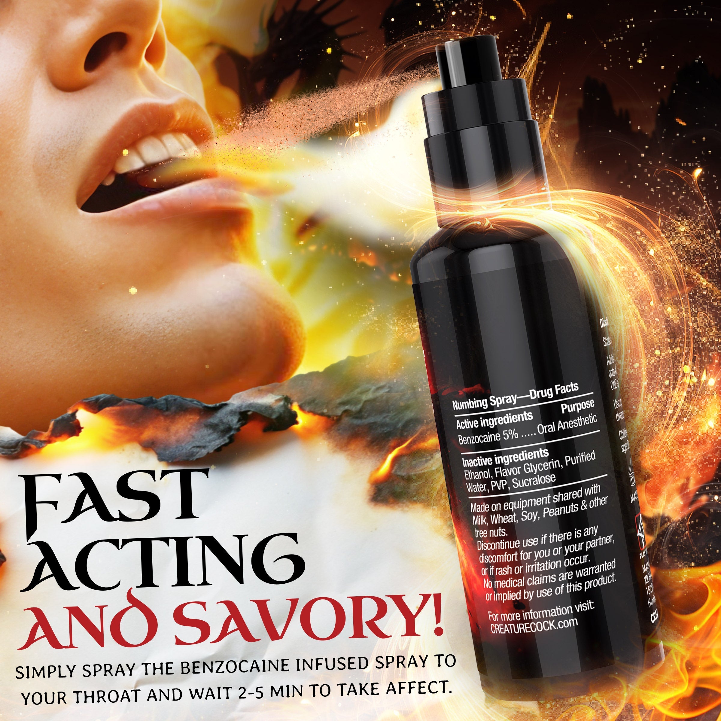 Deep Throat Cinnamon Numbing Spray