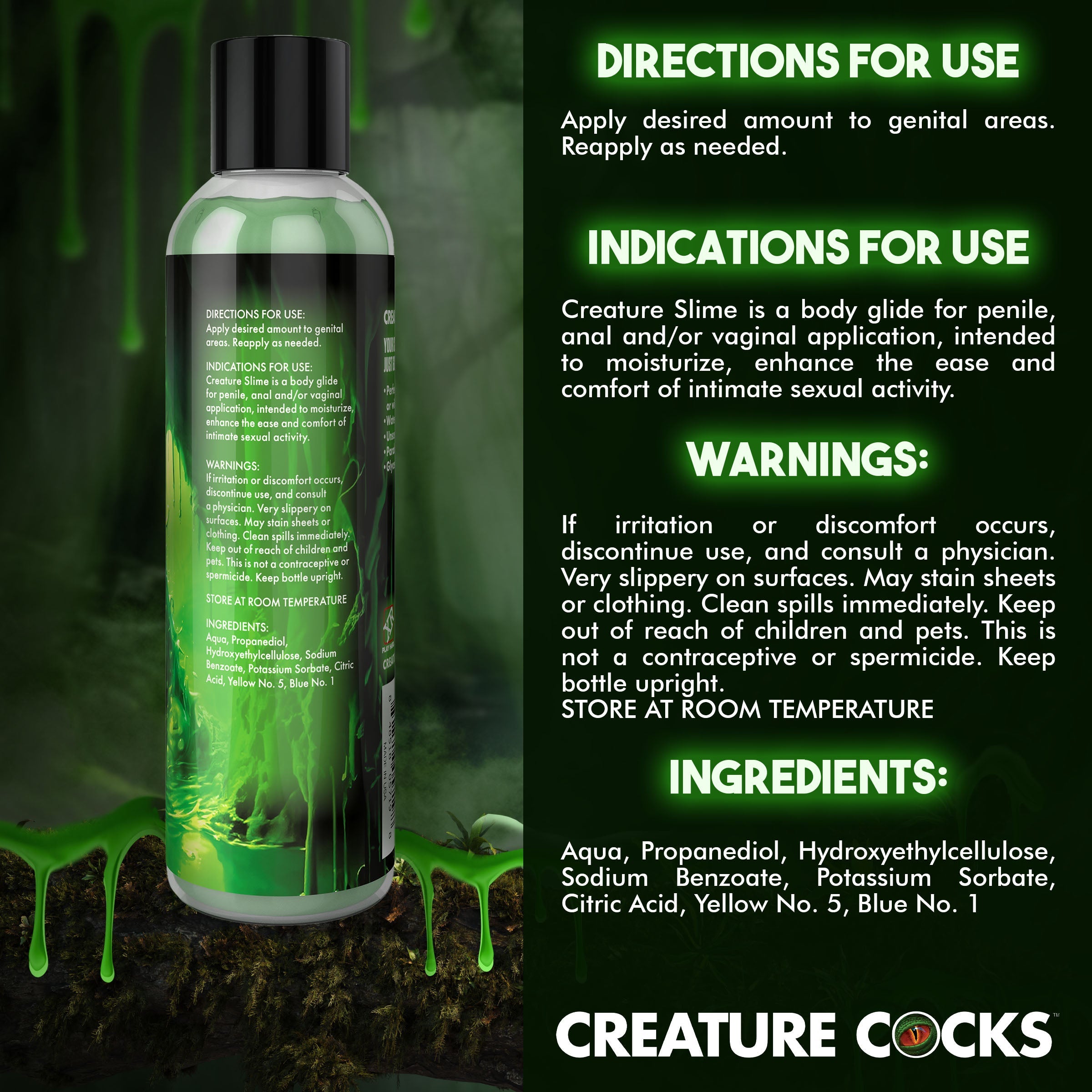 Green Creature Slime Water-Based Lubricant