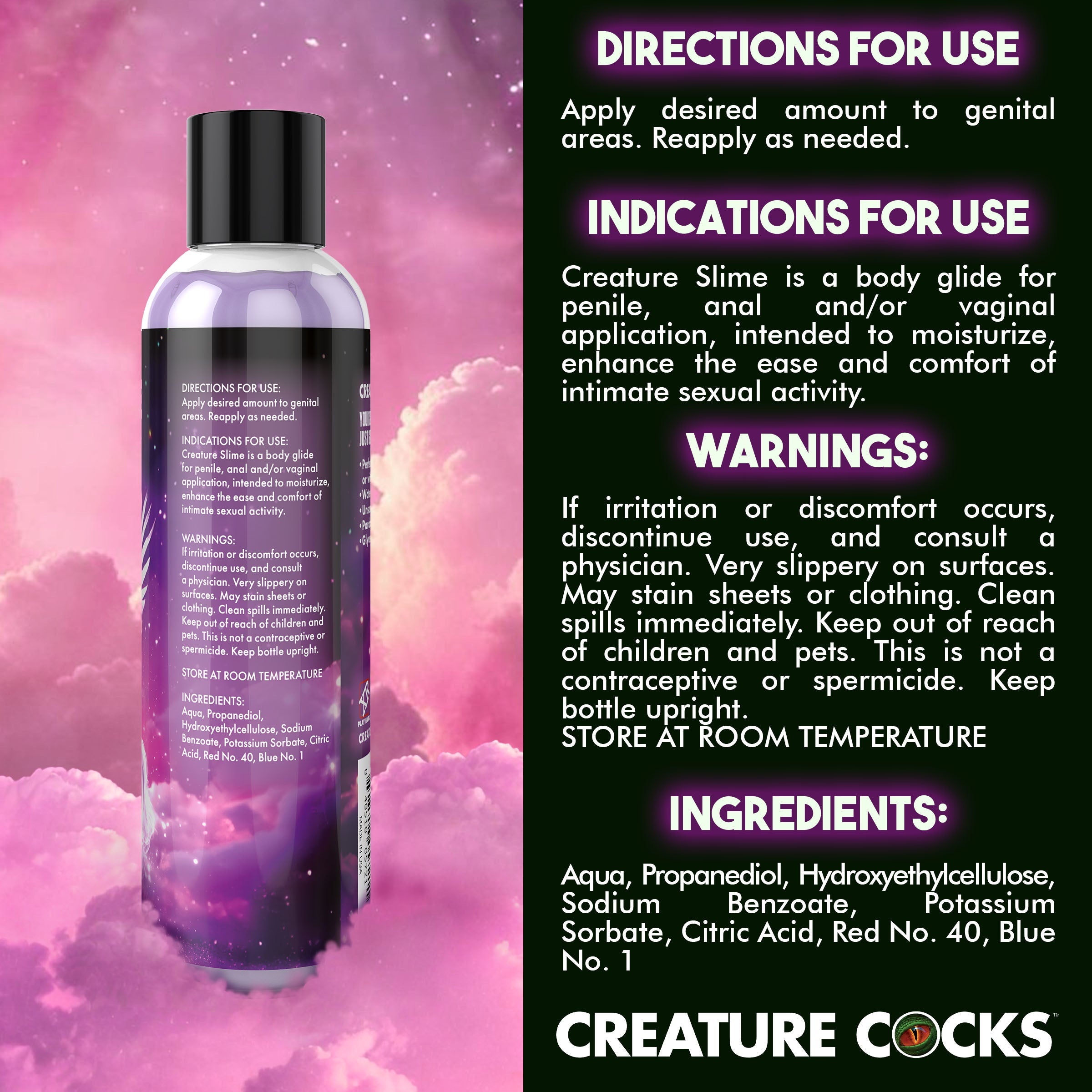 Purple Creature Slime Water-Based Lubricant