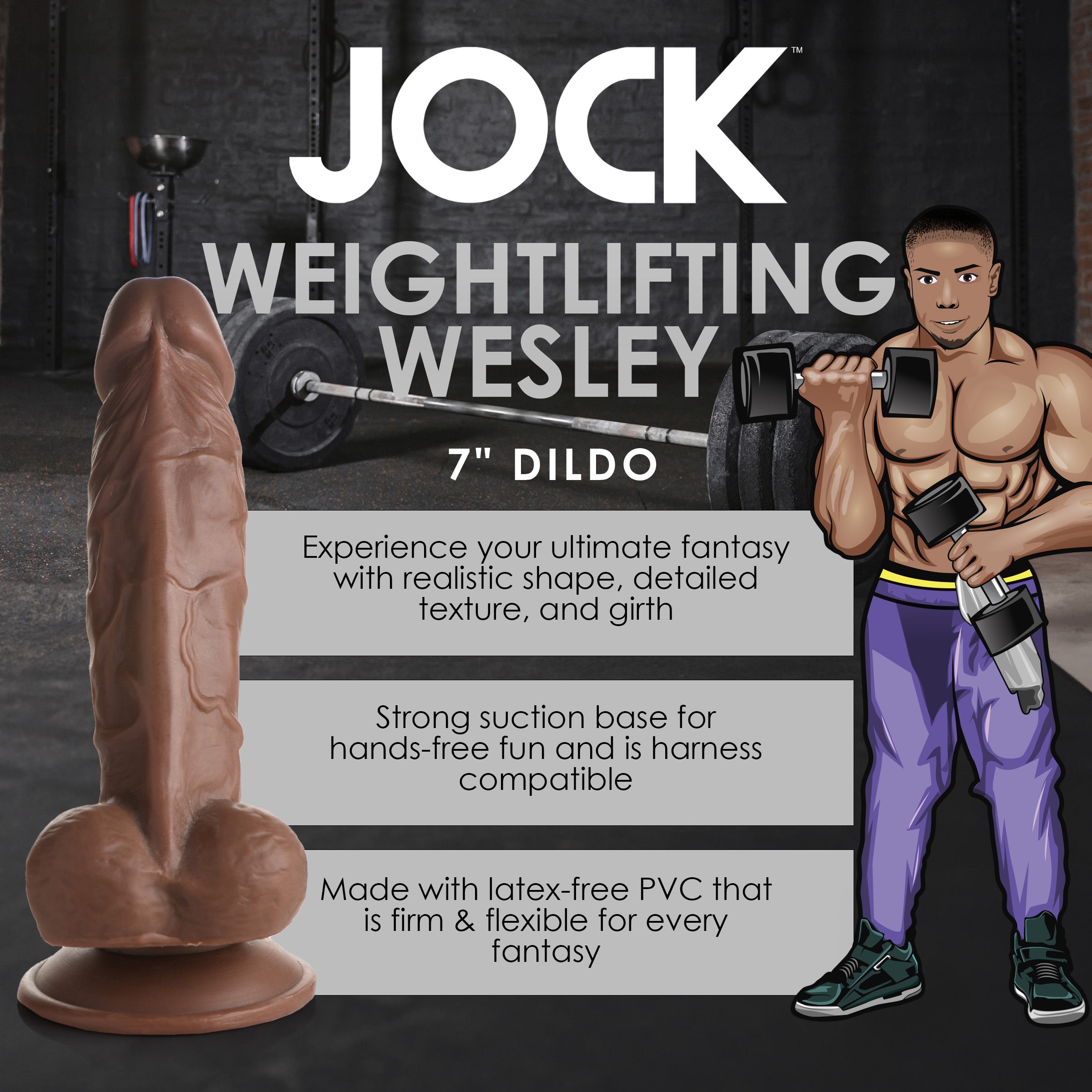 Weightlifting Wesley 7 Inch Dildo