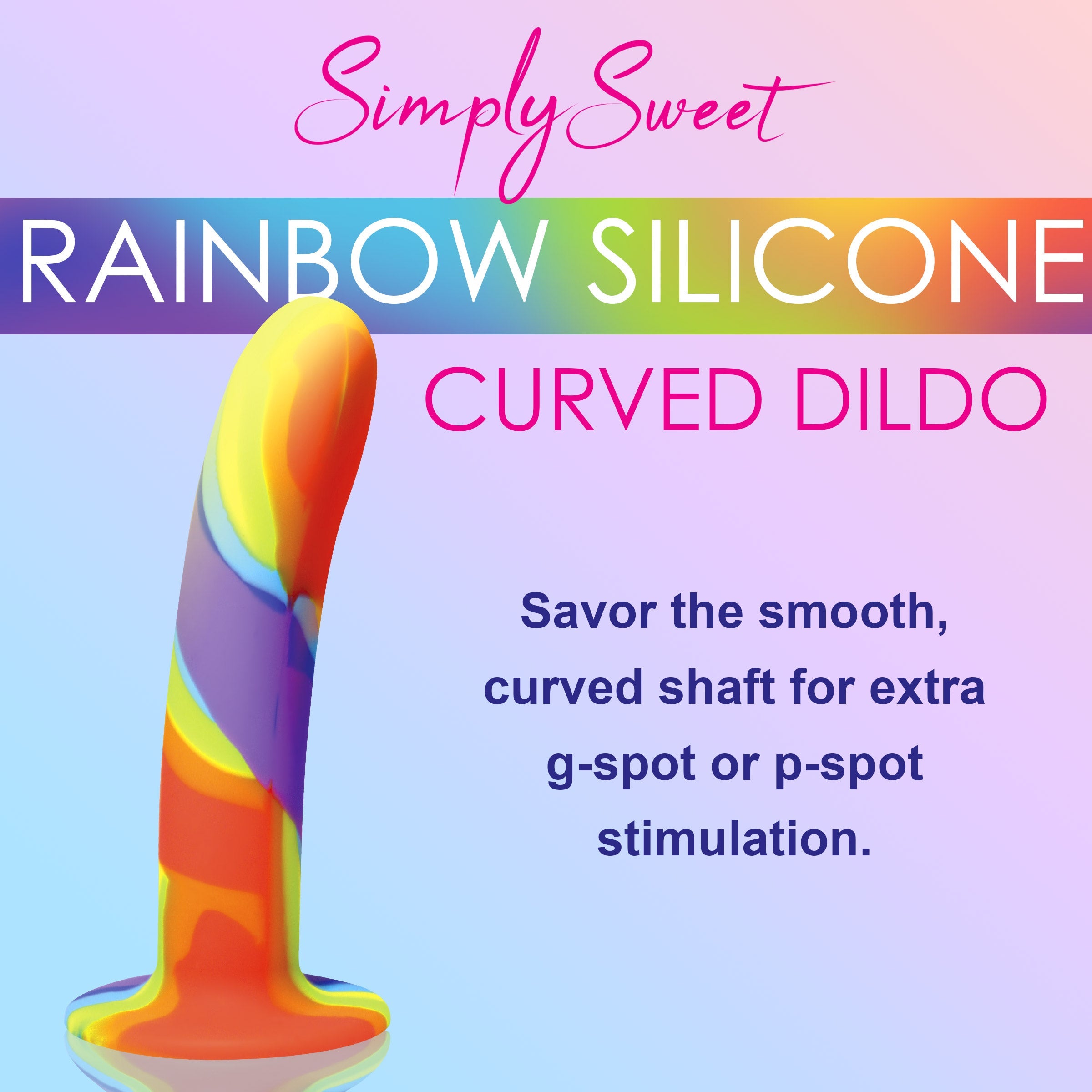 Rainbow Silicone Dildo
