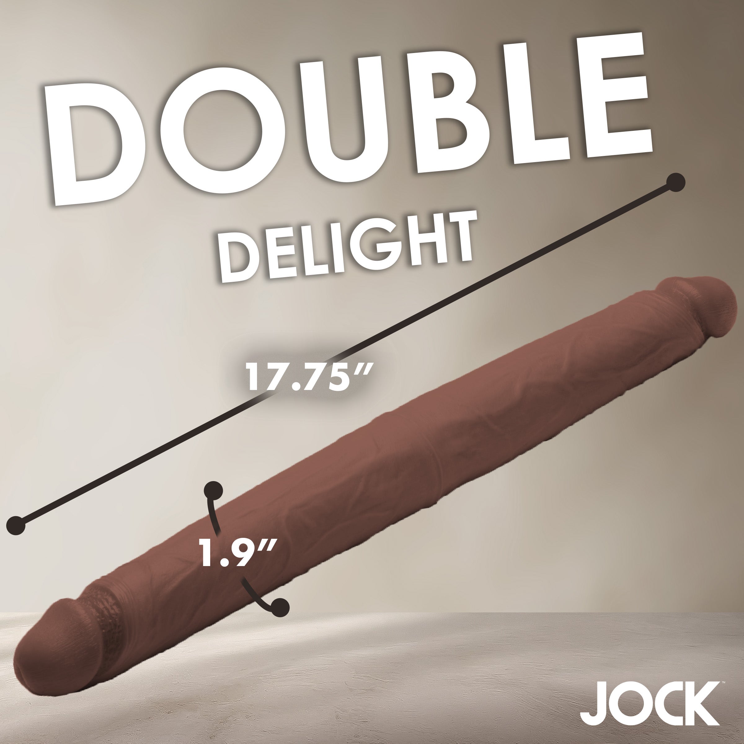 JOCK Real Skin 17.75" Double Dildo