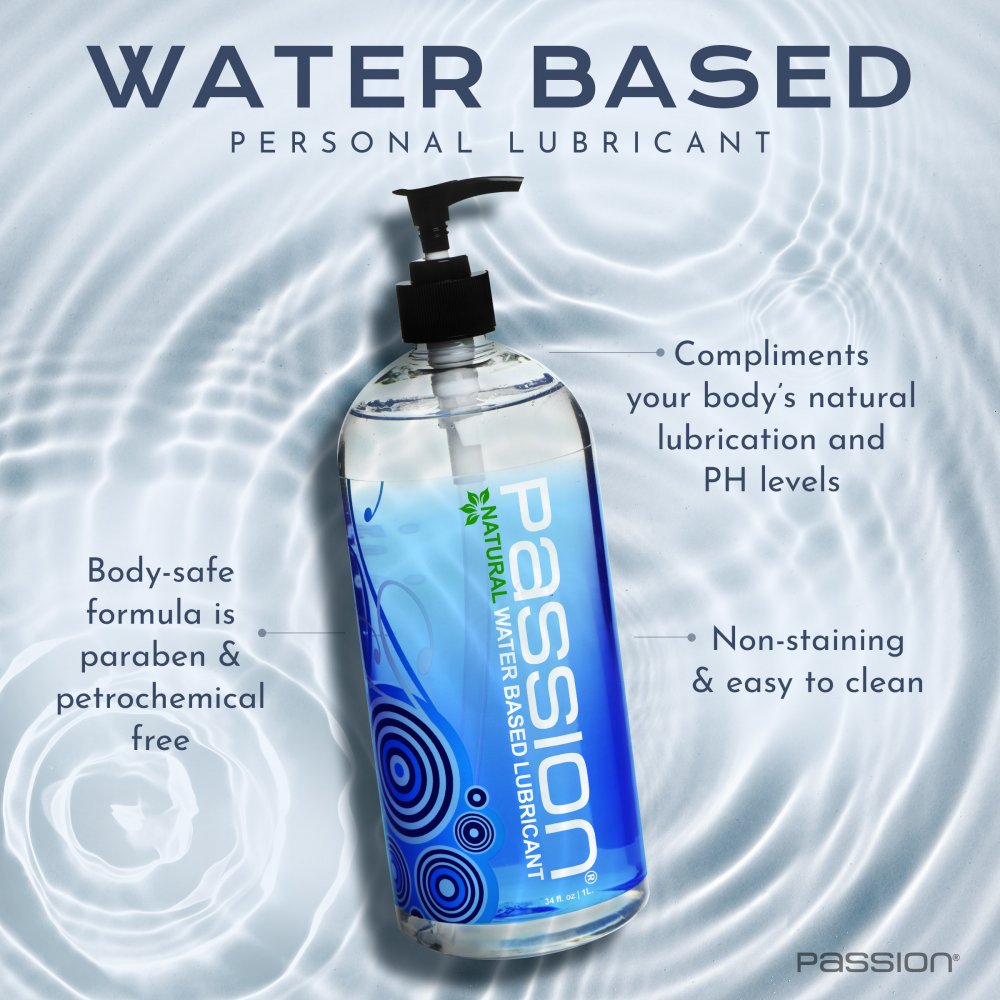 34oz Passion Natural Water-Based Lube Pump 34oz Passion Natural Water-Based Lube Pump