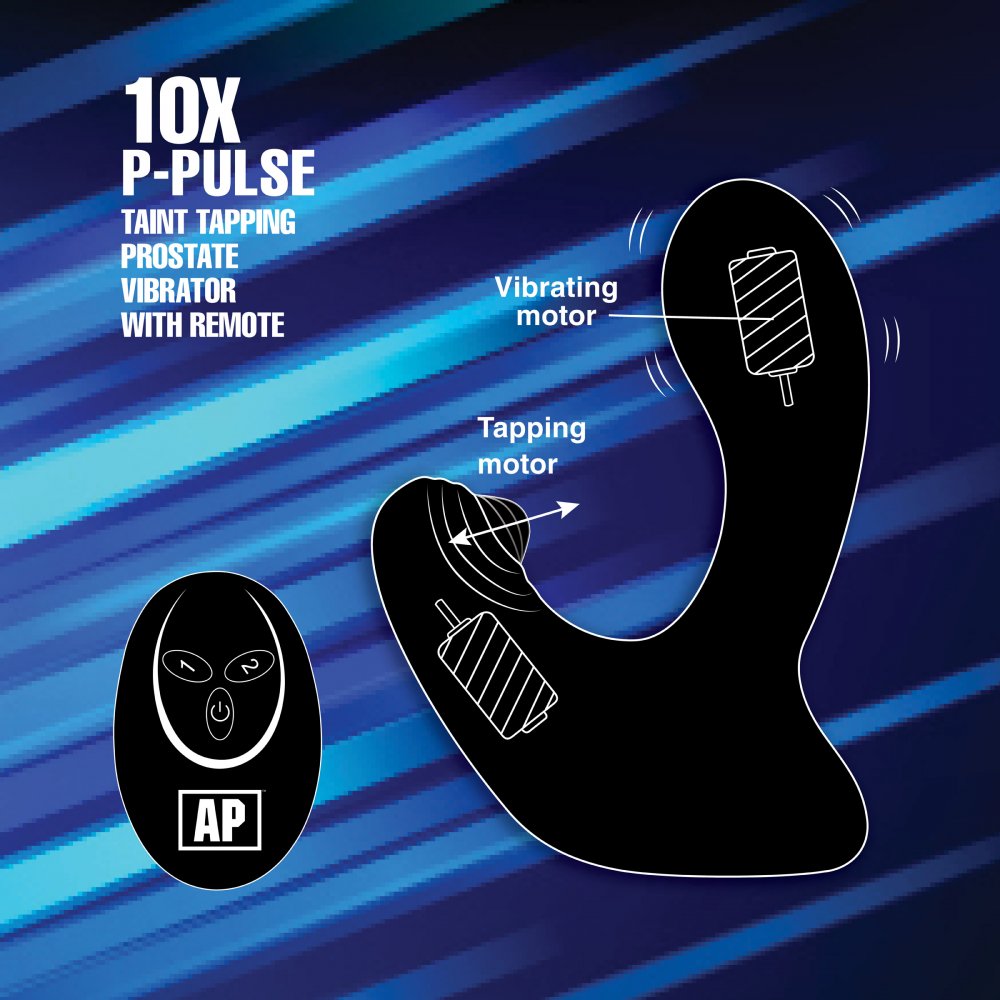 ***Day 3*** 10X P-Pulse Taint Tapping Silicone Prostate Stimulator with Remote (Special Deal, 62% OFF!)