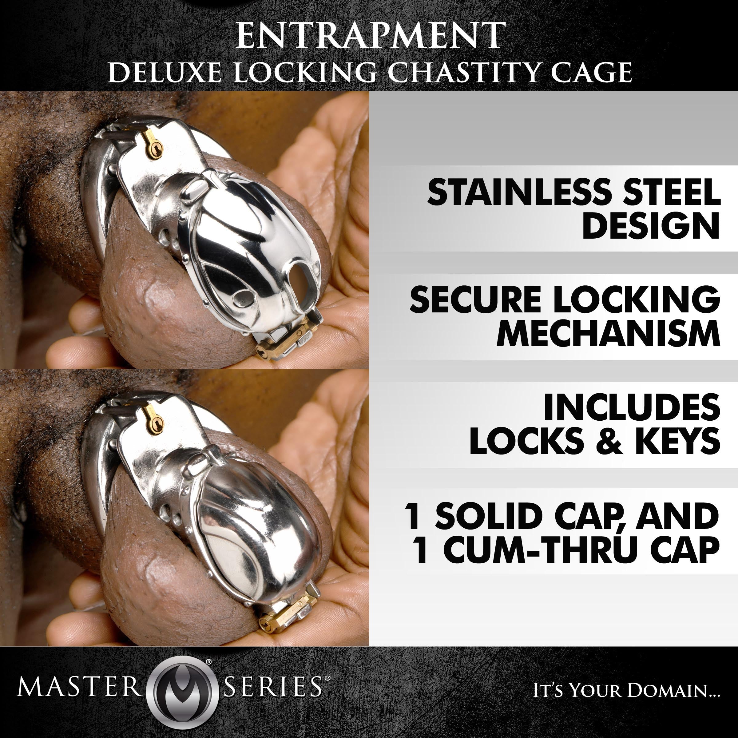 Entrapment Deluxe Locking Chastity Cage