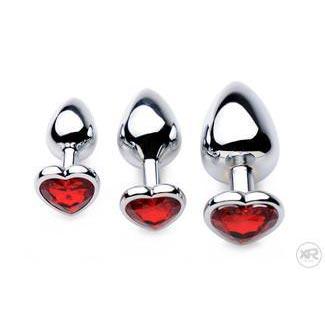 Chrome Hearts 3 Piece Anal Plugs with Gem Accents
