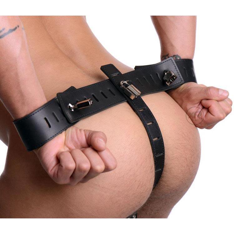 Strict Leather Wrist to Cock Locking Restraint