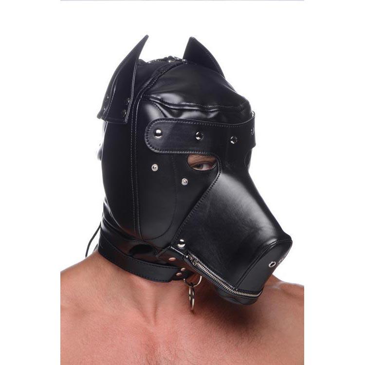 Universal BDSM Hood with Removable Muzzle
