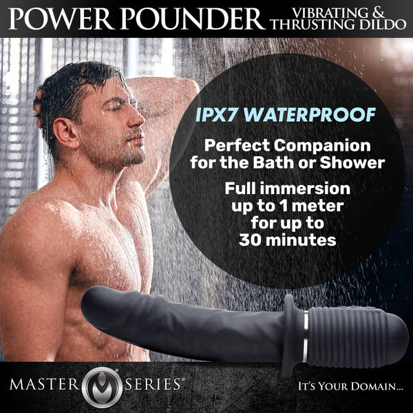 Power Pounder Vibrating and Thrusting Silicone Dildo