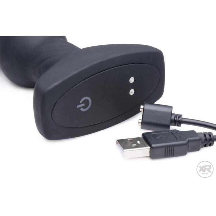 Slim M Curved Rimming Plug With Remote Control