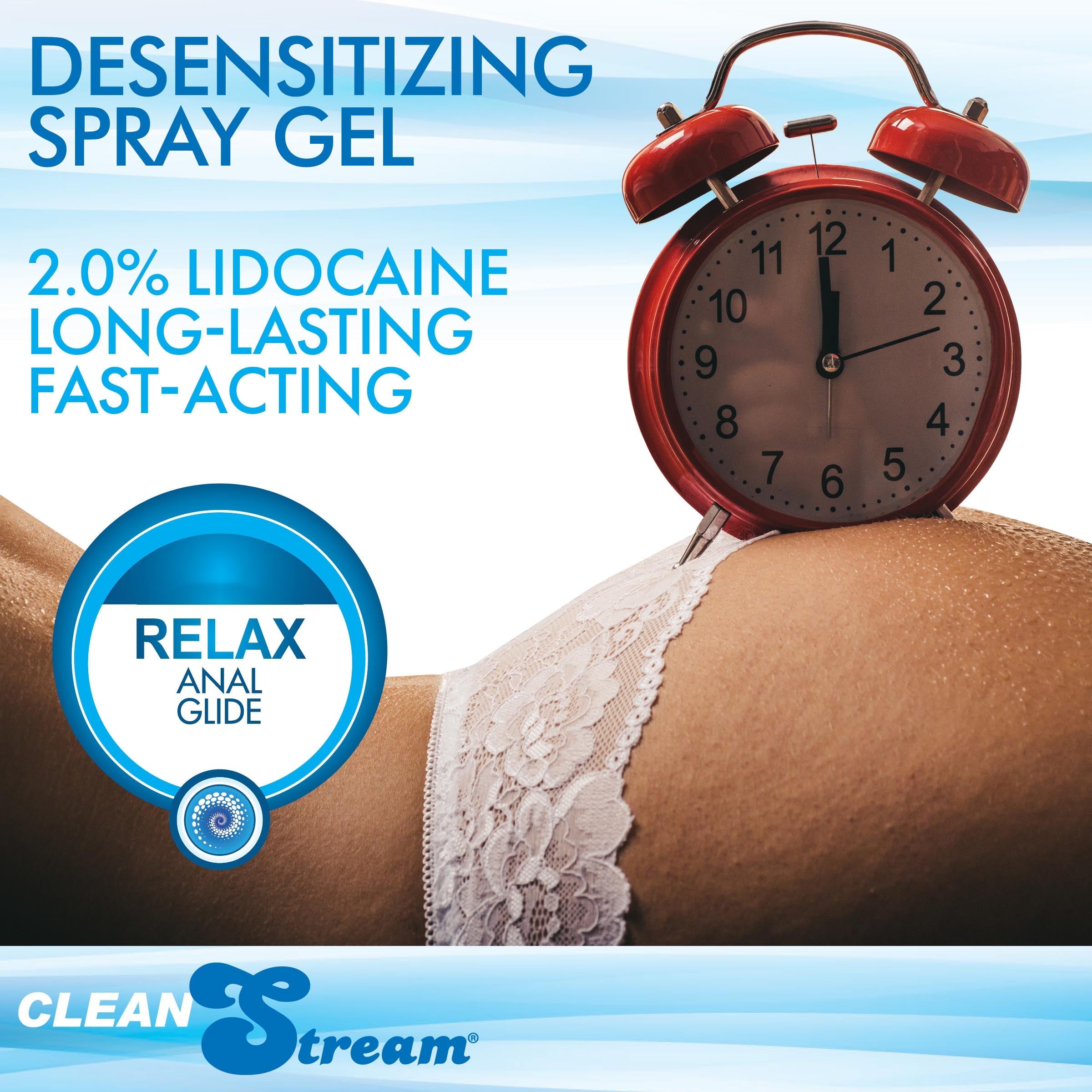 4oz CleanStream Relax Desensitizing Anal Lube with Injector Kit