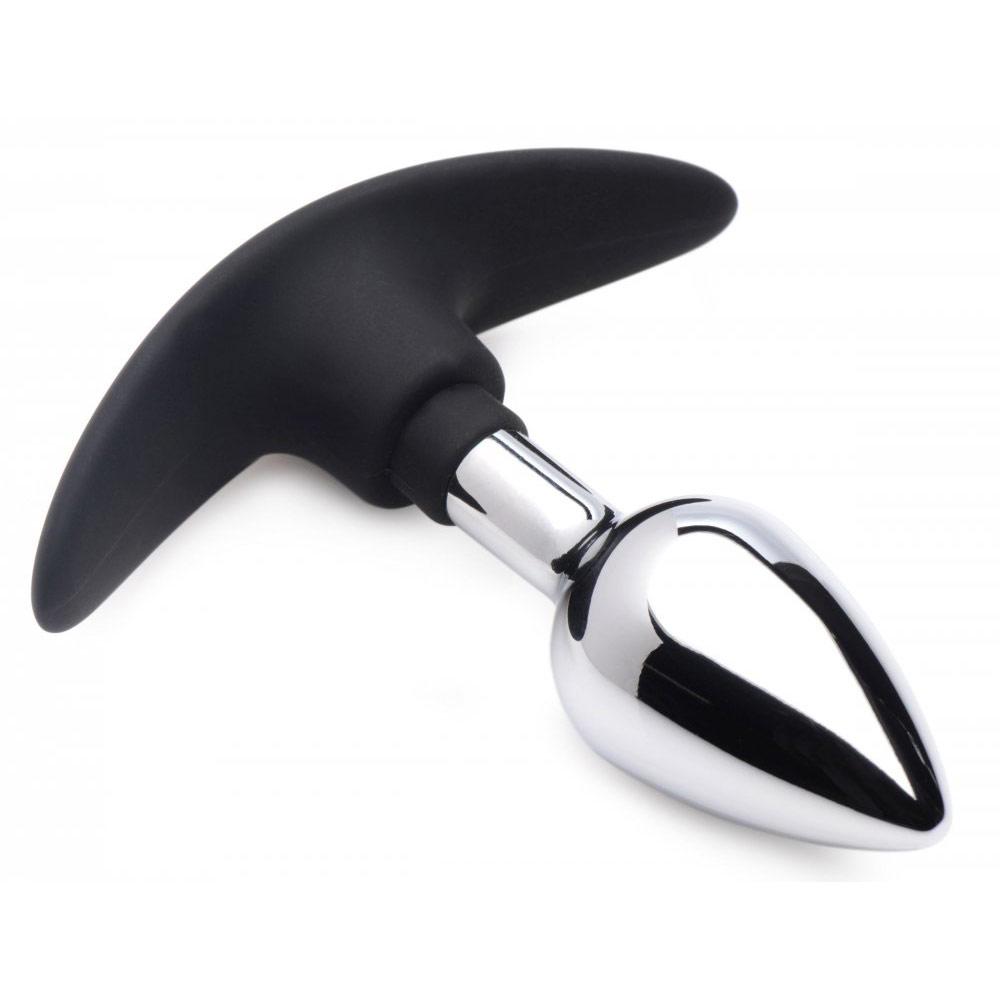 Dark Invader Metal and Silicone Anal Plug-Large
